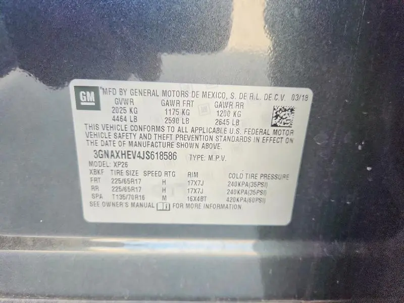 2018 CHEVROLET EQUINOX LS  