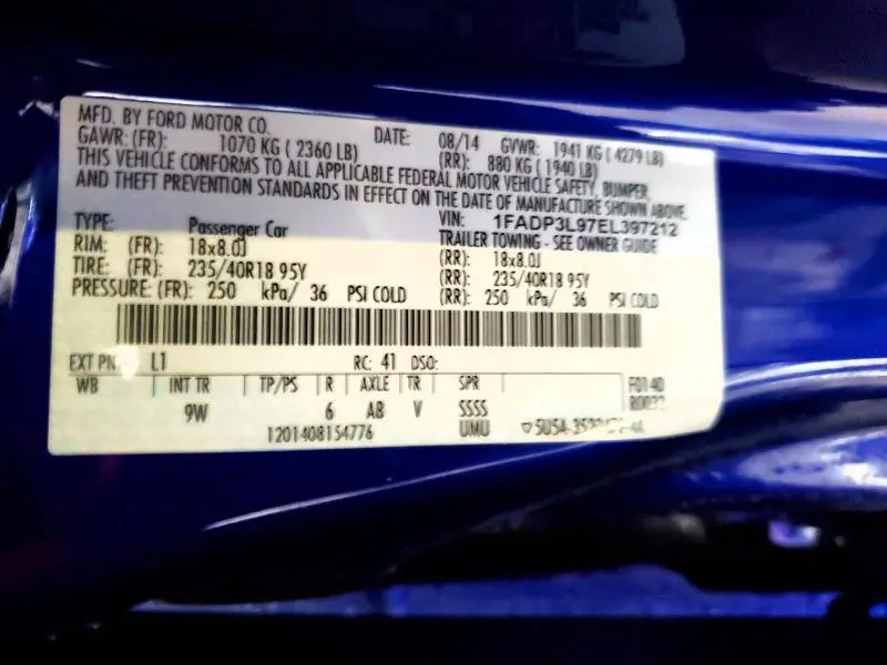 2014 FORD FOCUS ST  