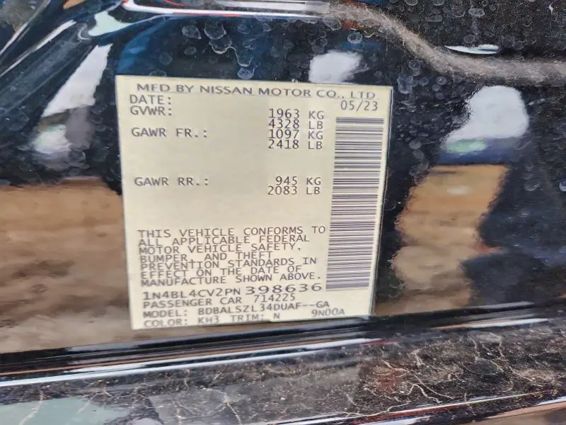 2023 NISSAN ALTIMA SR  