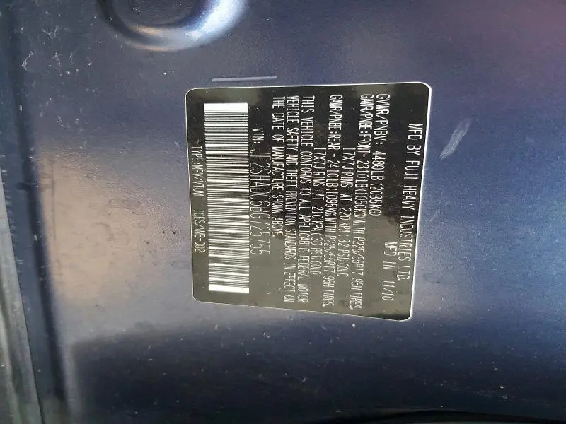 2011 SUBARU FORESTER 2.5X PREMIUM  