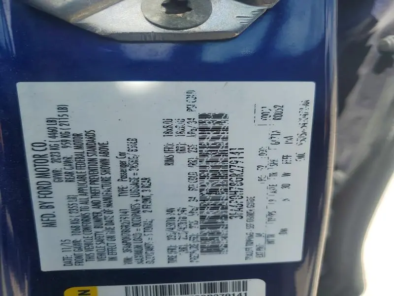 2016 FORD FUSION SE  
