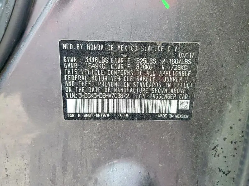 2017 HONDA FIT LX  