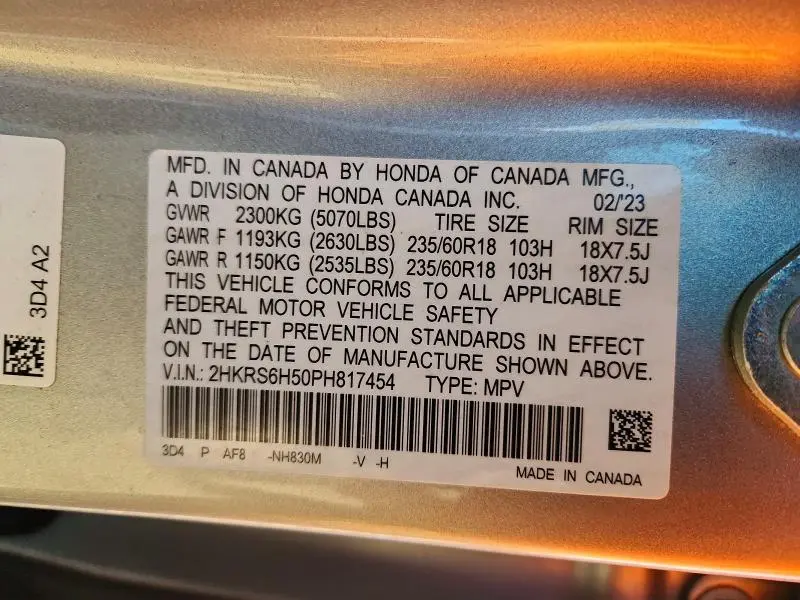2023 HONDA CR-V SPORT  