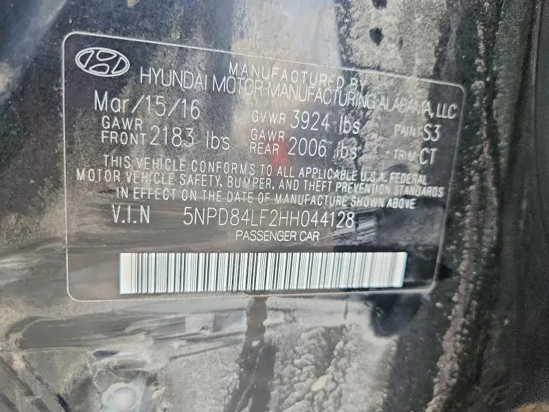 2017 HYUNDAI ELANTRA   