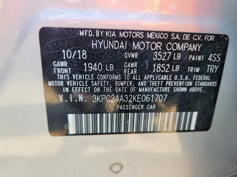 2019 HYUNDAI ACCENT SEL  