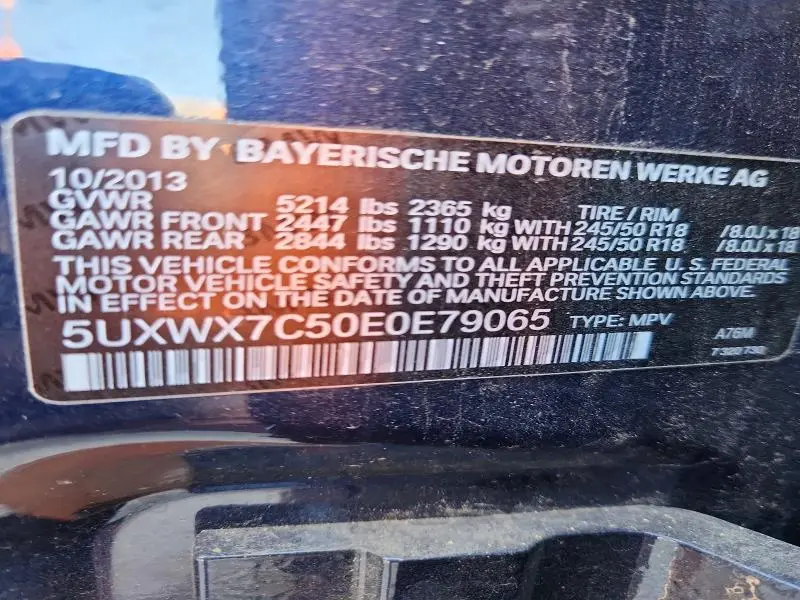2014 BMW X3 XDRIVE35I  