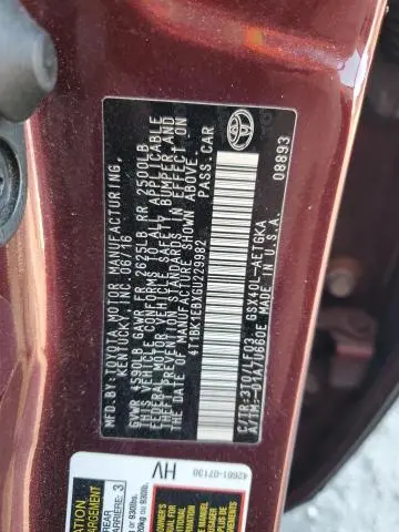 2016 TOYOTA AVALON XLE  