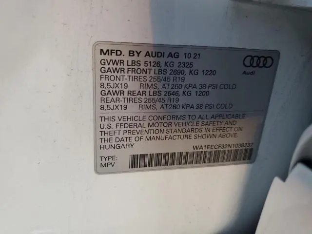 2022 AUDI Q3 PREMIUM PLUS S LINE 45  