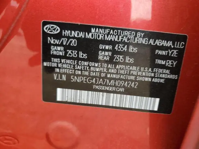 2021 HYUNDAI SONATA SE  