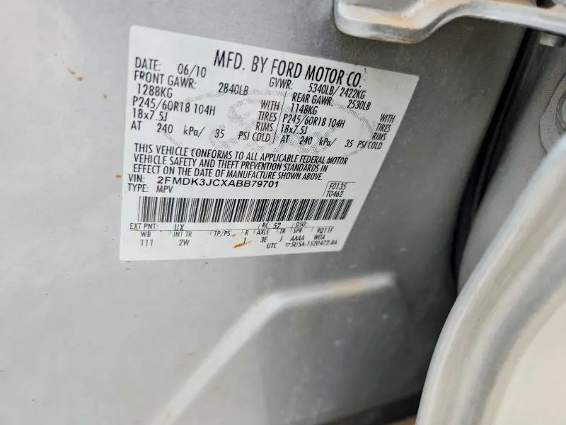 2010 FORD EDGE SEL  