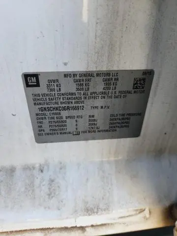 2016 CHEVROLET SUBURBAN C1500 LT  