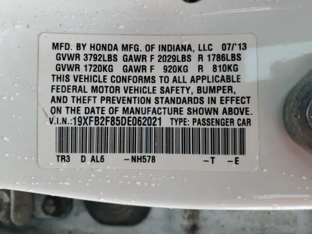 2013 HONDA CIVIC EX  