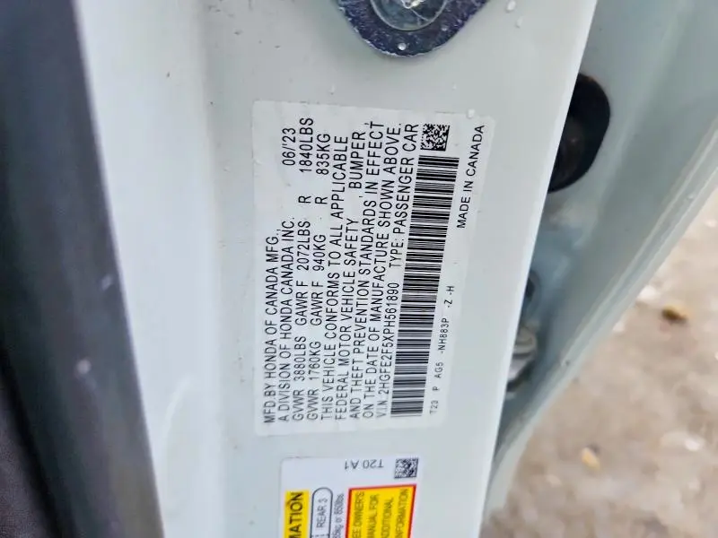 2023 HONDA CIVIC SPORT  