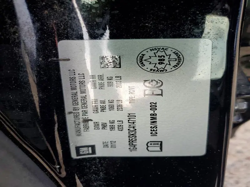 2012 BUICK VERANO CONVENIENCE  