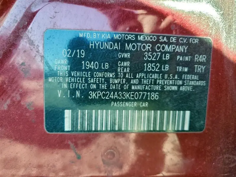 2019 HYUNDAI ACCENT SE  