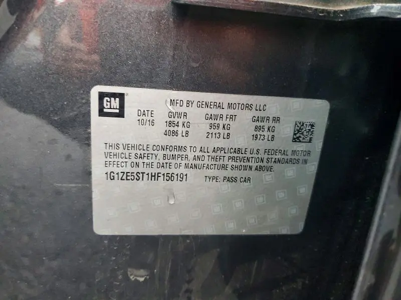 2017 CHEVROLET MALIBU LT  