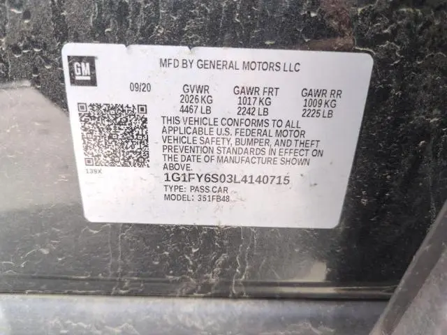 2020 CHEVROLET BOLT EV LT