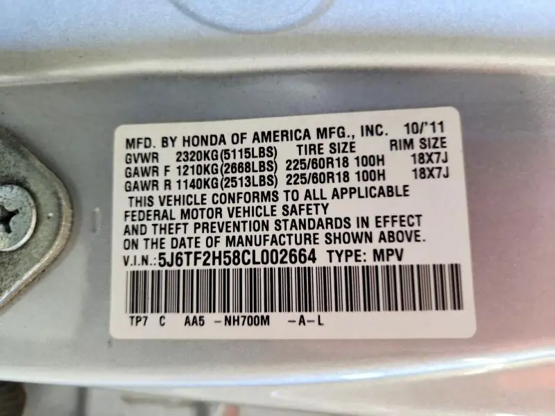 2012 HONDA CROSSTOUR EXL  
