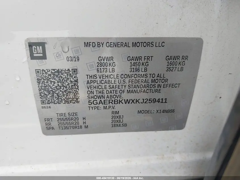 2019 BUICK ENCLAVE FWD ESSENCE