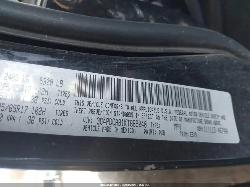 2019 DODGE JOURNEY SE VALUE PACKAGE