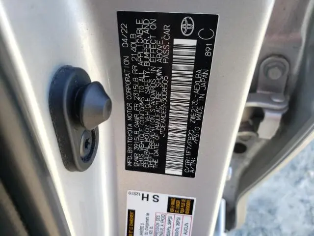 2022 TOYOTA COROLLA LE  
