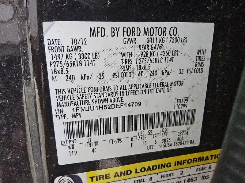 2013 FORD EXPEDITION XLT/KING RANCH  