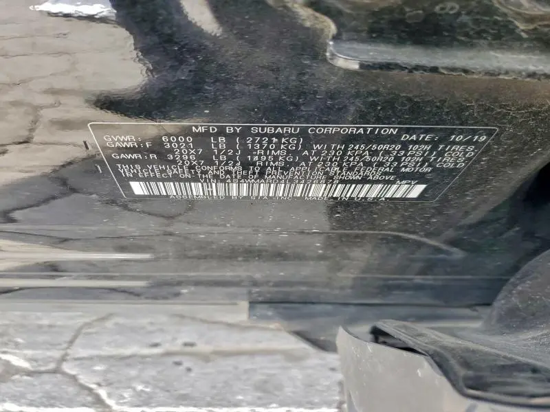 2020 SUBARU ASCENT TOURING  