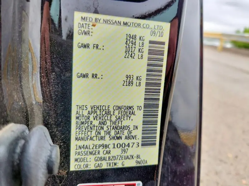 2011 NISSAN ALTIMA S  