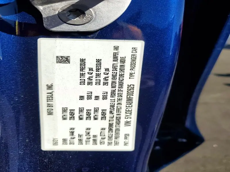 2021 TESLA MODEL 3   
