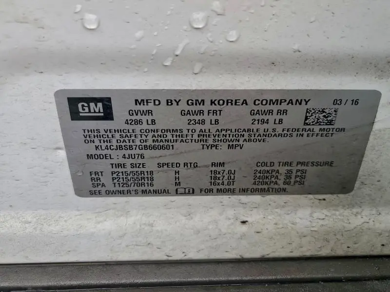 2016 BUICK ENCORE CONVENIENCE  