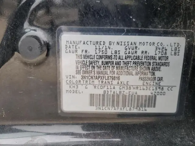 2015 NISSAN VERSA S  