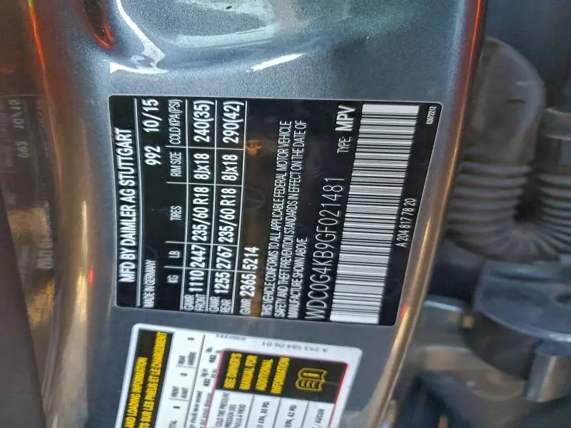 2016 MERCEDES-BENZ GLC 300 4MATIC  