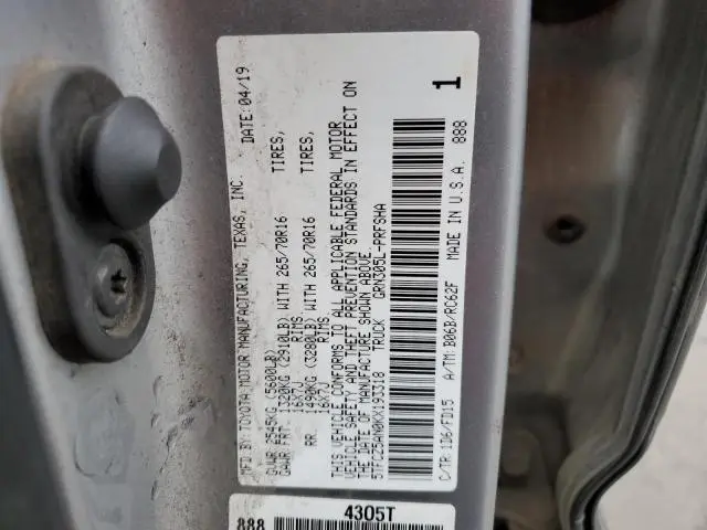 2019 TOYOTA TACOMA DOUBLE CAB  