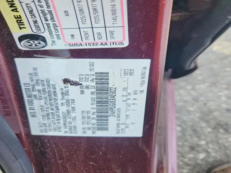 2012 FORD FUSION SEL  