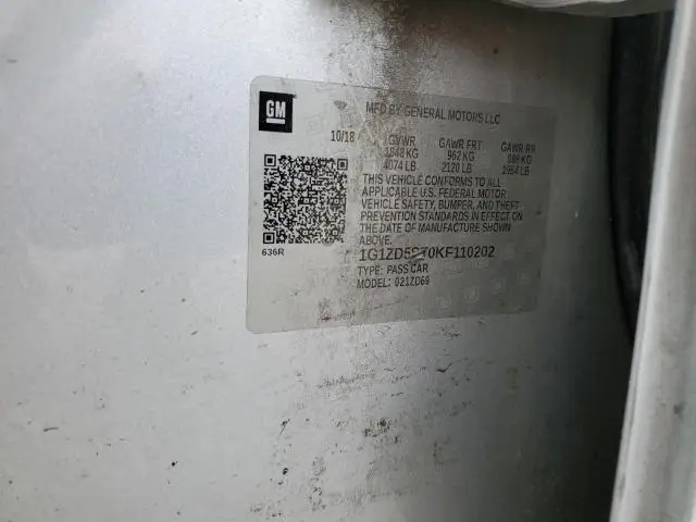 2019 CHEVROLET MALIBU LT  