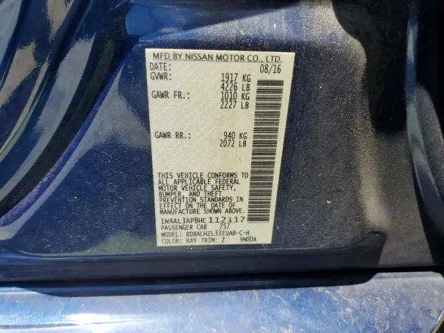 2017 NISSAN ALTIMA 2.5  
