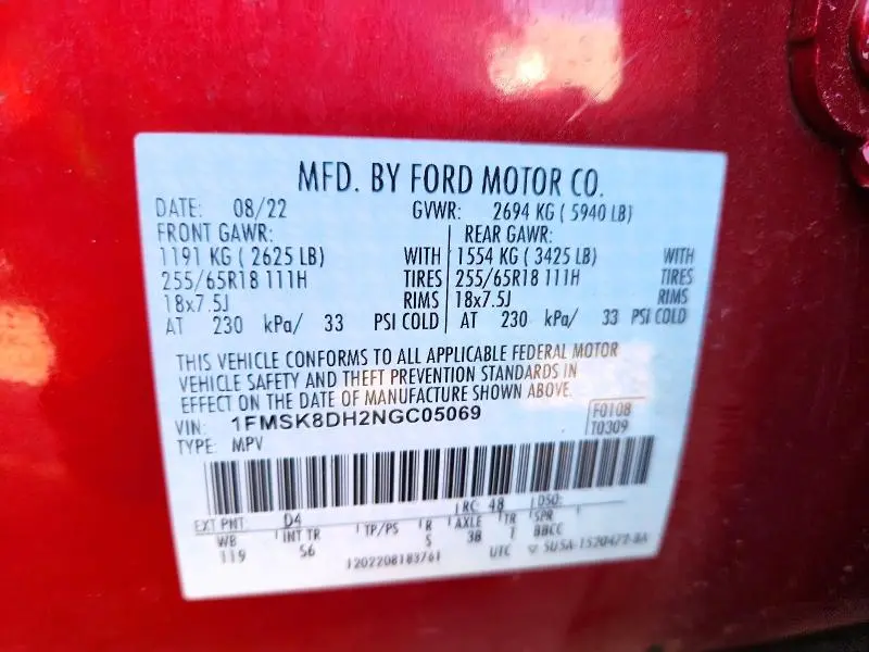 2022 FORD EXPLORER XLT  