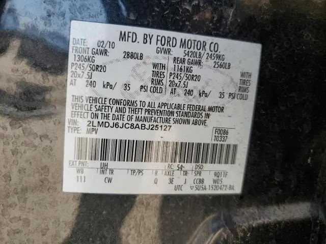 2010 LINCOLN MKX   