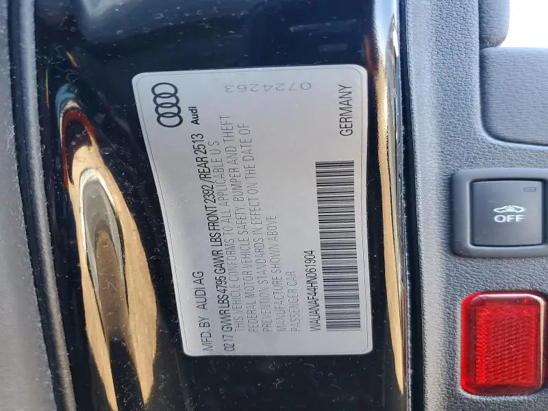 2017 AUDI A4 PREMIUM  