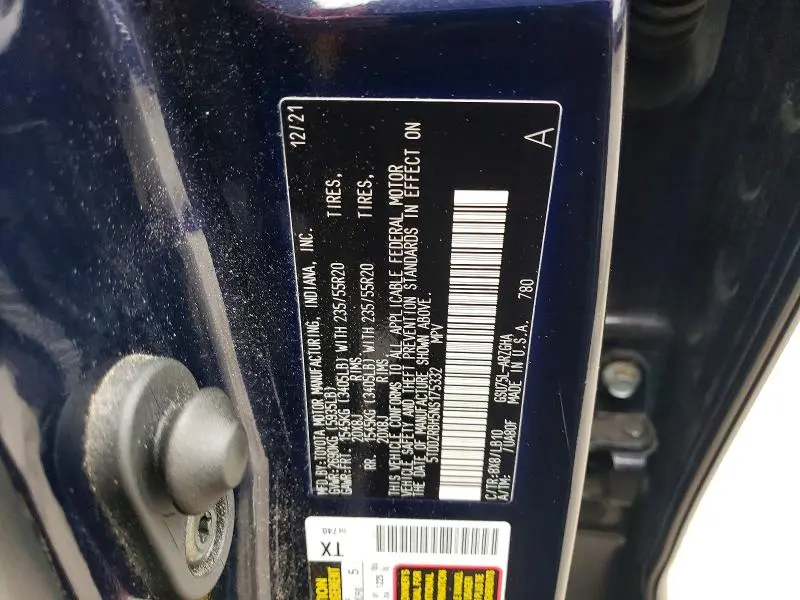 2022 TOYOTA HIGHLANDER LIMITED  