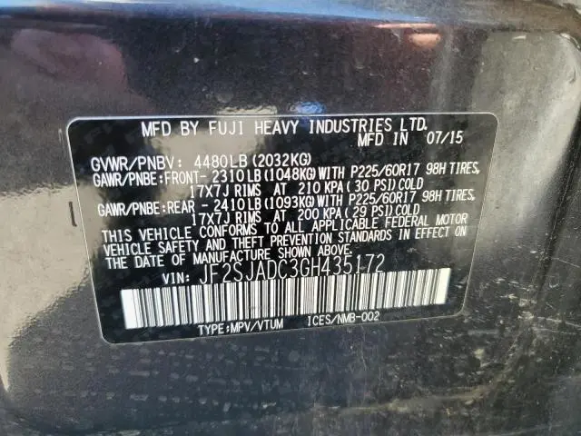 2016 SUBARU FORESTER 2.5I PREMIUM  