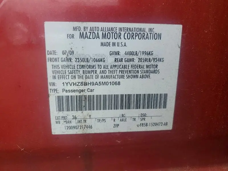 2010 MAZDA 6 I  