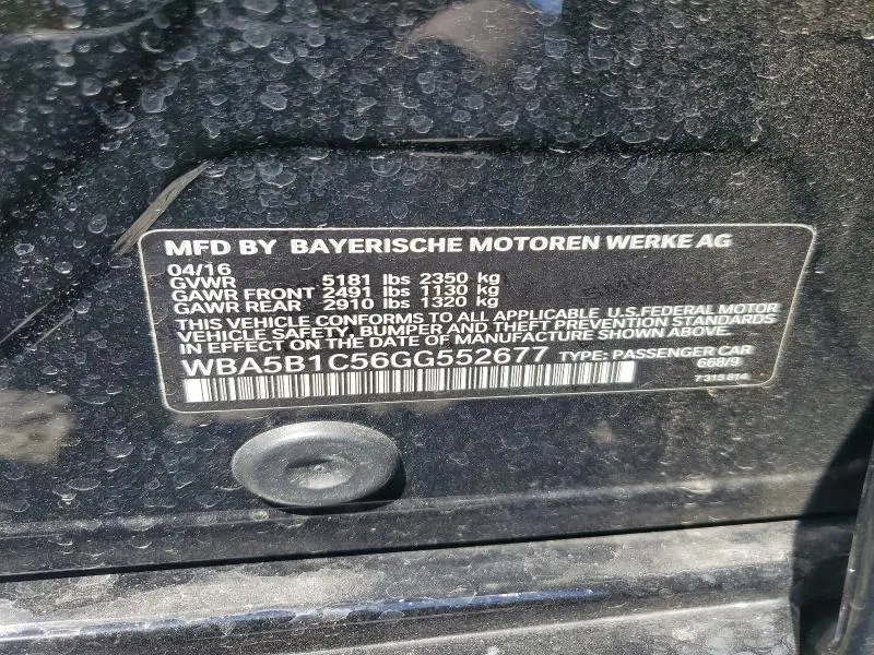 2016 BMW 535 I  