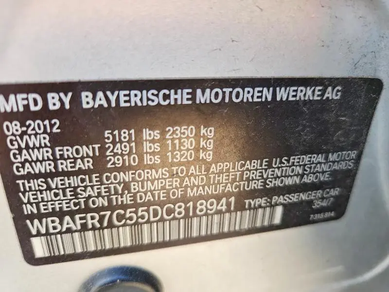 2013 BMW 535 I  
