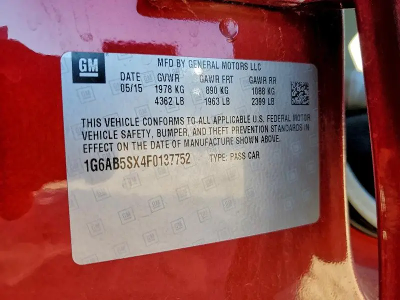 2015 CADILLAC ATS LUXURY  