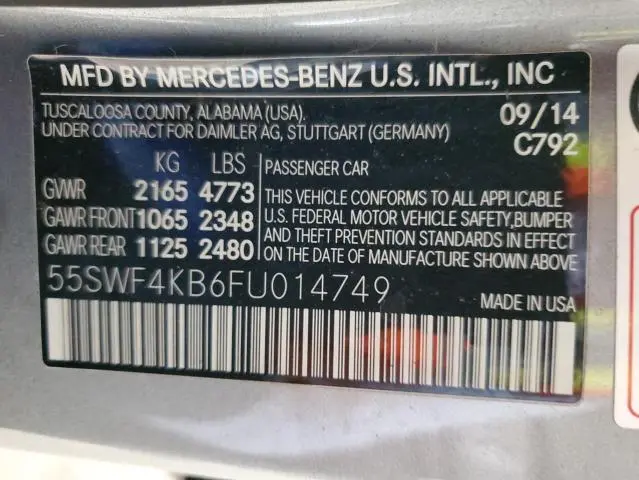 2015 MERCEDES-BENZ C 300 4MATIC  