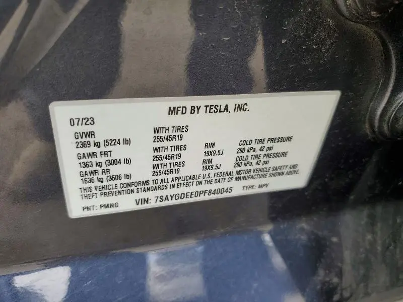 2023 TESLA MODEL Y   