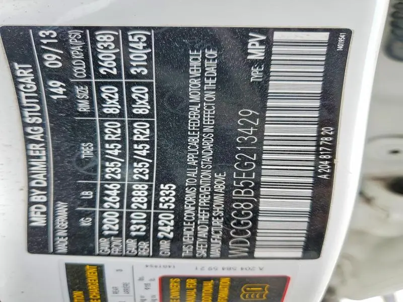 2014 MERCEDES-BENZ GLK 350 4MATIC  