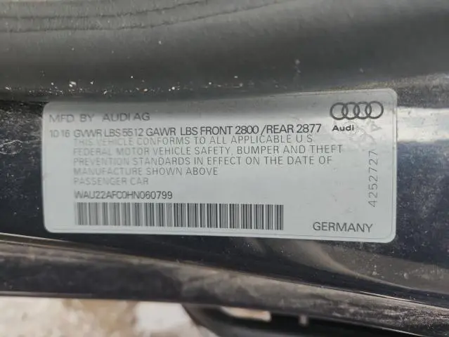 2017 AUDI A7 PRESTIGE  