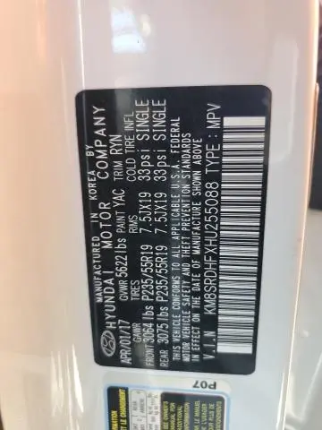 2017 HYUNDAI SANTA FE SE ULTIMATE  